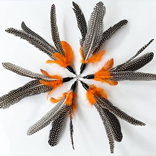Cat Feather Toys Refill, 6 Pieces Cat Wand Attachments Da Bird Feathers Toy for Indoor Cats