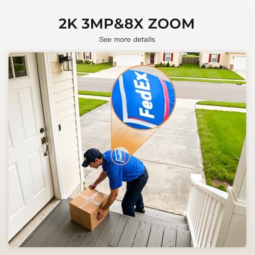 2K Cameras for Home Security,Indoor/Outdoor for Baby/Elder/Pet Monitoring with Phone app,Plug&Play,Color Night Vision,2-Way Audio 24/7 Recording,Support 128G Card ( Not Included),4 pcs,6.56ft Wire