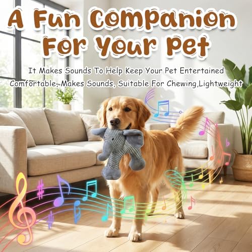 Dog Toys for Aggressive Chewers–Durable Linen Squeaky Toys with Built-in Squeaker, Tough Indestructible Plush Stuffed Animals for Small Medium Dogs, Animal Design to Relieve Boredom & Anxiety(Monkey)