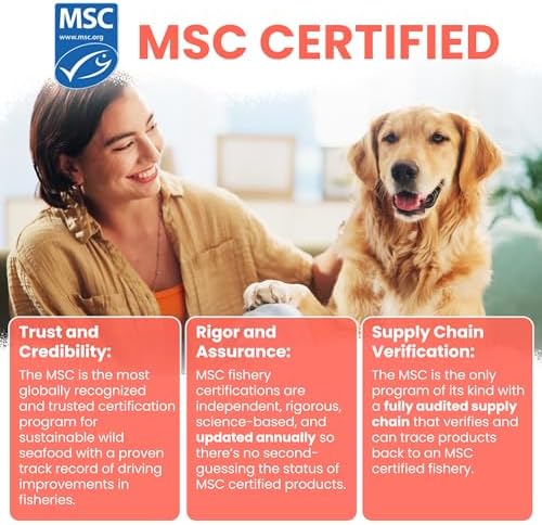 Alaskan Salmon Oil for Dogs and Cats 8oz - Fish Oil Omega 3 EPA & DHA for Skin and Coat, Shedding, Itchy Skin and Allergies, Joint Support - Liquid with Pump, MSC Certified, Made in USA - Chew + Heal