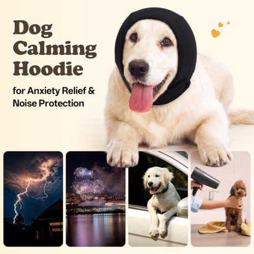 Allroaring Ear Muffs Noise Protection for Dog Grooming Bathing, Black M
