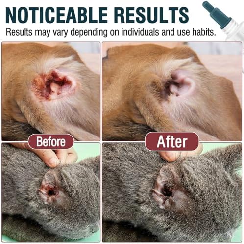 Pet Ear Cleaner Drops - Gentle Ear Wash Solution for Dogs & Cats, Remove Wax & Debris, Eliminate Ear Odor, Safe for Daily Ear Cleaning