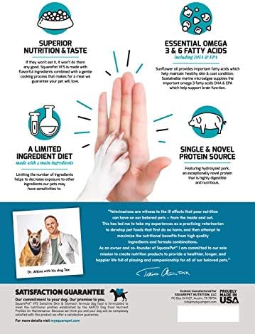 SquarePet Veterinarian Formulated Solutions Hydrolyzed Protein Skin and Digestive Support Dry Dog Food, Help with Hot Spots, Itchiness Pork Flavor 22lbs