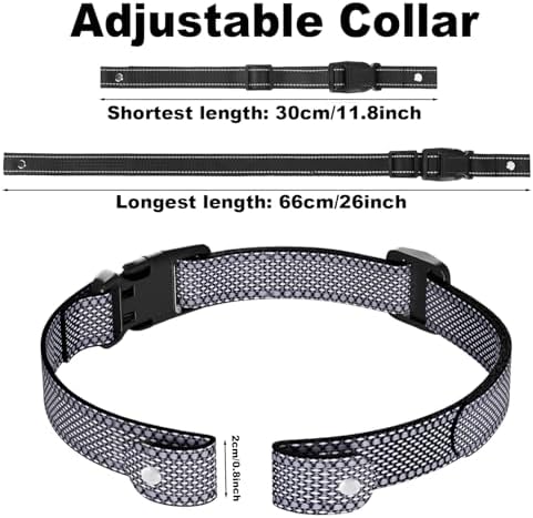 Aikko 2-Pack Replacement Straps for GPS Dog Shock Collar, Black & Yellow