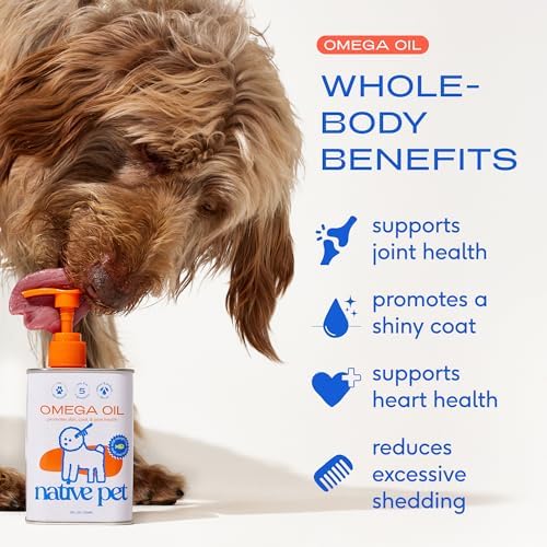 Native Pet Omega Skin and Coat Chews for Dogs (30 Air-Dried Chews) & Omega Oil for Dogs (8 Oz.) - Omega 3 Fish Oil Bundle Promotes Healthy Skin, Shiny Coat, & Strong Joints