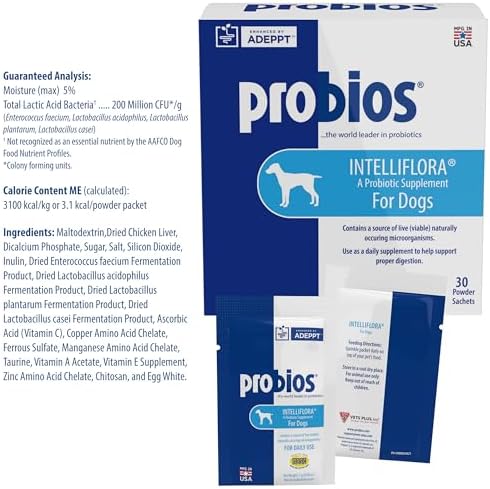 Probios Intelliflora Dog Probiotic Powder, 30 Sachets, 2-Pack