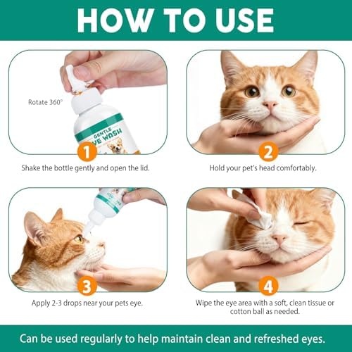 Dog Eye Drops, Soothe Eye for Dogs and Cats, Pet Tear Stain Remover & Eyes Cleaner, 100ml