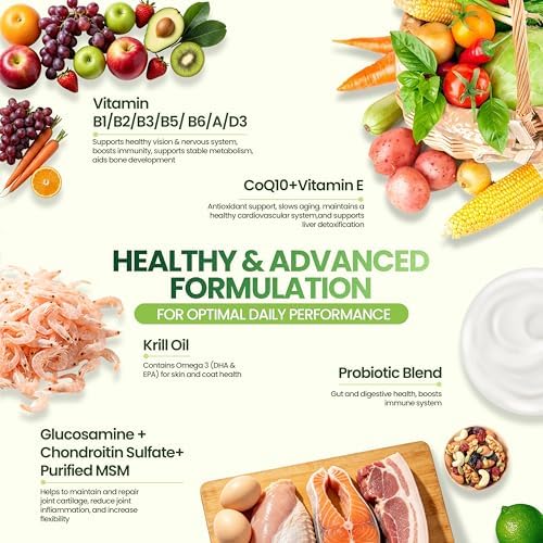 24-in-1 Dog Vitamins and Supplements, Dog Multivitamin Chewable for All Dog