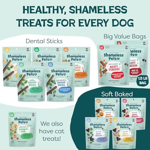 Shameless Pets Reelin' Salmon Meaty Tenders, Soft Dog Treats, 8oz