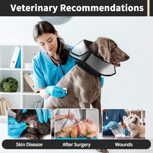 Allroaring Dog Cone Collar, Soft Dog Cones for Medium Dogs After Surgery