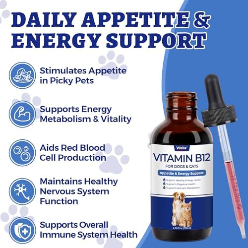 Wellix 4.06 fl oz Vitamin B12 Liquid with Taurine for Dogs and Cats