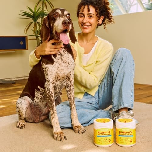 PENPEN Dog Allergy Chews - Turmeric & Omega 3 (Fish Oil) for Antioxidant Support, Anti-Itch Skin Health & Probiotics for Gut & Immune - Chicken Flavor - 180 Soft Chews