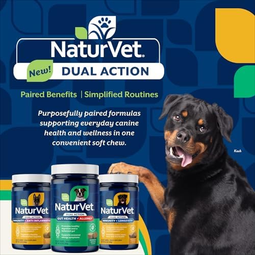 NaturVet Immunity + Anti-Inflammation Dual Action Supplement for Dogs- 60ct