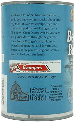 Evanger's Heritage Classics Beef & Bacon Dog Food – 12 Count, 20.2 oz Each – Grain & Gluten Free Loaf for Dogs – Limited Ingredient Recipe – Natural Protein-Rich Nutrition