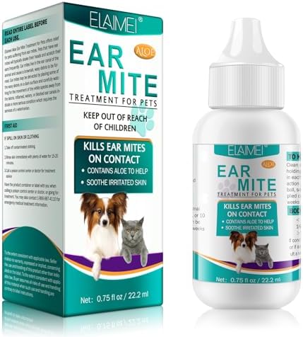 Ear Mite Treatment for Dogs & Cat, Ear Mite Medicine Kills Ticks and Ear Mites to Relieve Itchiness,Alleviation Suffering from Ear Mites & Itching and Odours Stinky Stuff for Dogs Ears