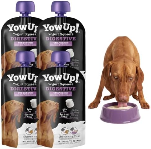YowUp Dog Yogurt Treat, Digestive with Prebiotics, 4 Pouches