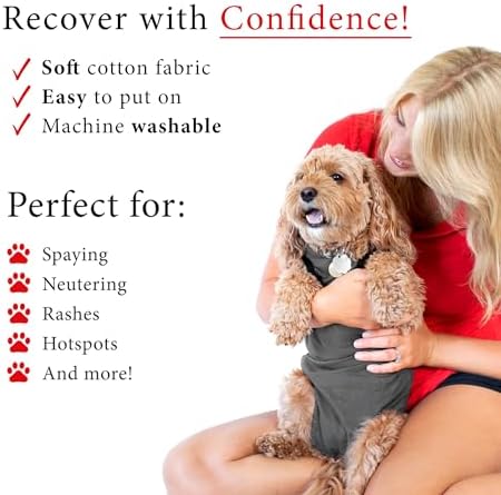 BellyGuard Dog Surgery Recovery Suit, Male Female After Spay Neuter Onesie
