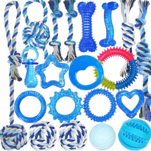 20 Pack Luxury Puppy Teething Chew Toys for Small Dogs and Puppies