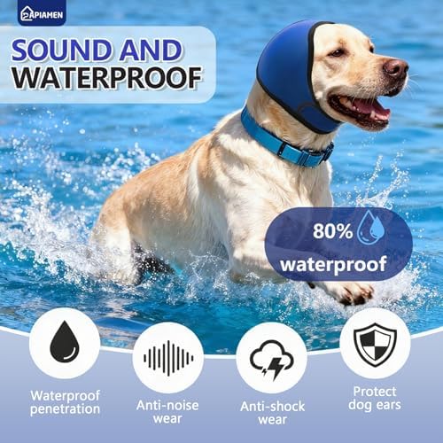 Dog Ear Cover & No Shake Ear Wraps for Hematoma,Bathing,Grooming