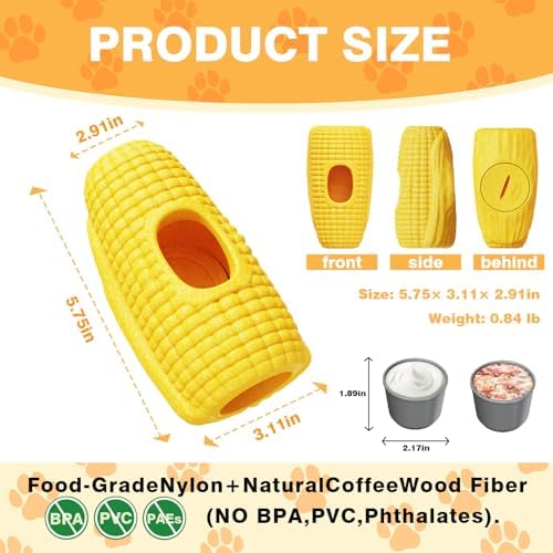2Pack Durable Frozen Dog Chew Toy for Aggressive Chewers,Interactive Treat Dispensing Toy for Crate Training,Stress Relief to Clean,for Medium & Large Dogs