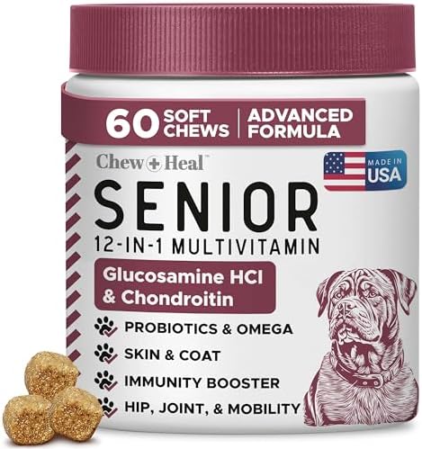 Senior Dog Vitamins and Supplements - 60 Soft Chew Multivitamin for Dogs