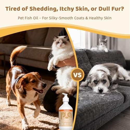 Fish Oil Omega 3 for Dogs - Salmon & Pollock Oil for Dogs and Cats - Defense Liquid Supplement for Skin, Coat Brain, Hip, Joint and Heart Health - Omega Oil for Pet(16OZ)