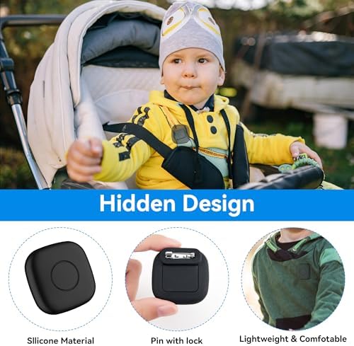 4-Pack Waterproof Silicone Case with Pin for Tile Mate 2024/2022 – Hidden GPS Tracker Holder for Kids, Teens, Elderly, Pets, Bags, Luggage – Anti-Lost & Anti-Scratch Cover – Black/Blue/White/Pink
