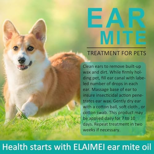 Ear Mites Clean for Dogs & Cat - with Aloe Vera, Fast-Acting 0.75oz