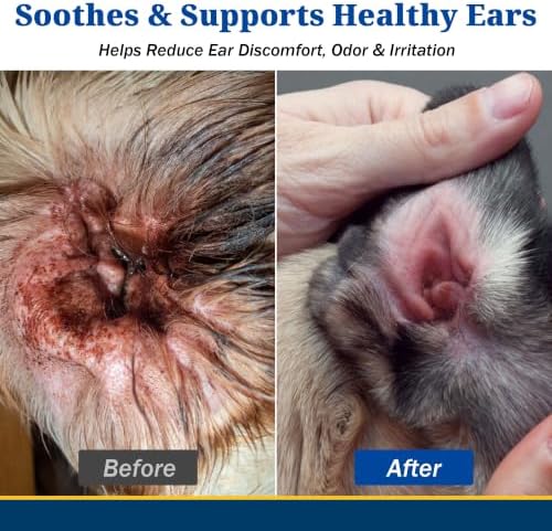 Yeast Infection Treatment for Dogs, Dog Ear Infection Treatment, Ear Drops for Dogs & Cats, Helps Relieve Ear Redness, Itching, Irritation & Discomfort, Easy Dropper Application, 0.51 fl oz (15 mL)