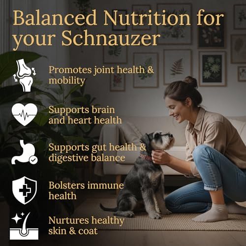 Multivitamins, Balanced Nutrition for Your Schnauzer, 90 Count, Made in the USA with Real Bacon