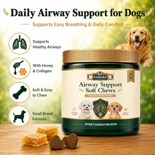 Airway Support Soft Chews for Dogs, Small Breed Daily Airway Support