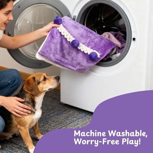 Nocciola Dog Snuffle Toy, Blueberry Cake Snuffle Mat for Puppies Puzzle Puppy Toy with Crinkle, Hide and Seek Interactive Enrichment Toys for Small Medium Dogs, Dog Gift Birthday Cake Toy