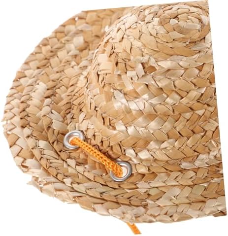 Pet Sombrero Straw Hat for Small Dogs and Cats Adjustable Sun Bucket for Garden and Beach Use Lightweight and Stylish