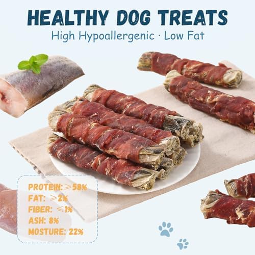 Pawmate Dog Treats Duck Wrapped Cod Skin Sticks Chew Snacks 10.6 oz