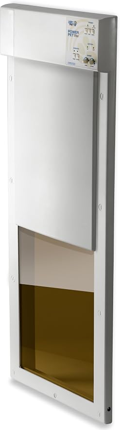 Power Pet Smart Automatic Electronic Pet Door by High Tech Pet (Door Mount, Large, WiFi Enabled - App Control)