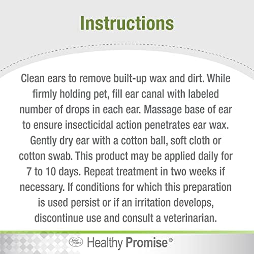 Four Paws Healthy Promise Aloe Ear Mite Treatment for Cats, 0.75 oz