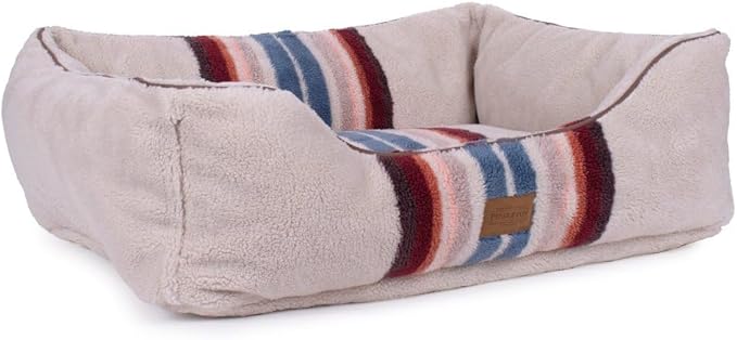 Pendleton Harding Tonal Berber Kuddler Dog Bed in Natural, M
