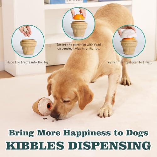 Multi-Functional Interactive Dog Toys for Aggressive Chewers, Indestructible Dog Toys for Medium/Large Breeds,Frozen Dog Treat Dispenser to Keep Them Busy,Reduces Anxiety(Pack of 2)