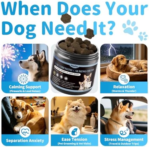 Calming Chews for Dogs - Advanced Calming Treats for Dogs Anxiety