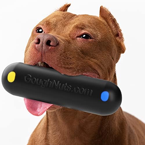 Goughnuts — Dog Toys for Aggressive Chewers | Virtually Indestructible Dog Toys for Breeds Such as Pit Bulls and German Shepherds | Heavy Duty Rubber Stick Toy | Extra Large