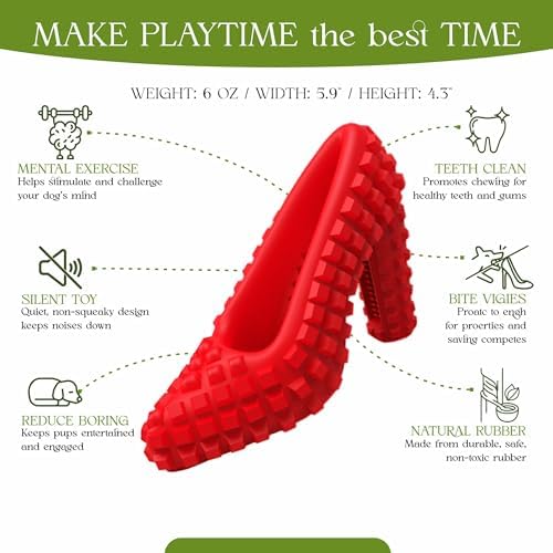 Treat Dispensing Chew Shoe Interactive Puzzle Toys - Dog Chew Enrichment Toys for Aggressive Chewers, Boredom Relief and Brain Stimulating Game Keeps Dogs Engaged