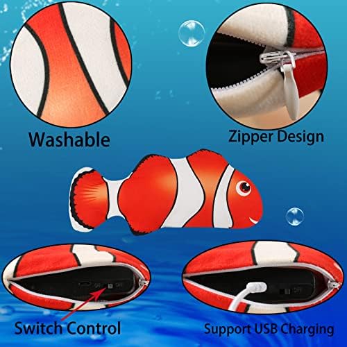 Flopping Fish Electric Dog Toy,Realistic Interac tive for Small Medium Dogs