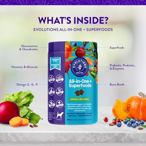 Evolutions by NaturVet All-in-One + Superfoods 180ct Soft Chews for Dogs