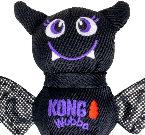 KONG Halloween Wubba Dog Toy with Squeaker & Tails (Bat, Small)