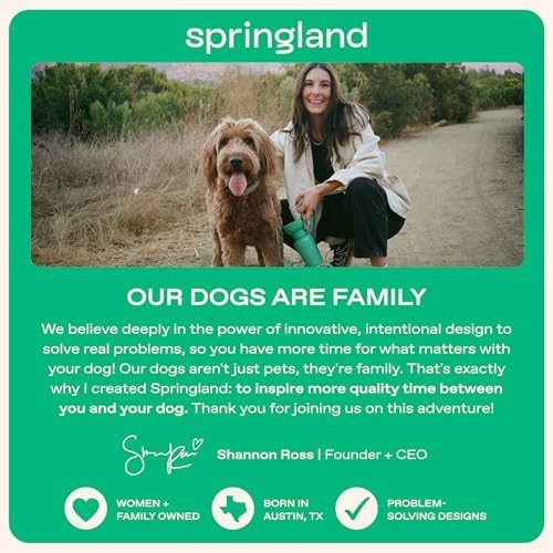 Springland Silicone Dog Training Treat Pouch for Leash, Oat | One-hand squeeze dispenser, food-grade silicone, BPA-free, carabiner included, easy-fill holder for rewards on the go