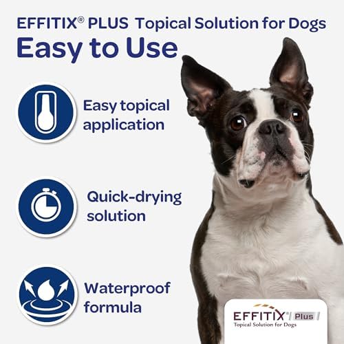 EFFITIX Plus Topical Solution for Dogs - Waterproof Flea and Tick Treatment for Small Dogs (11-22.9lbs) 3 Doses by Virbac