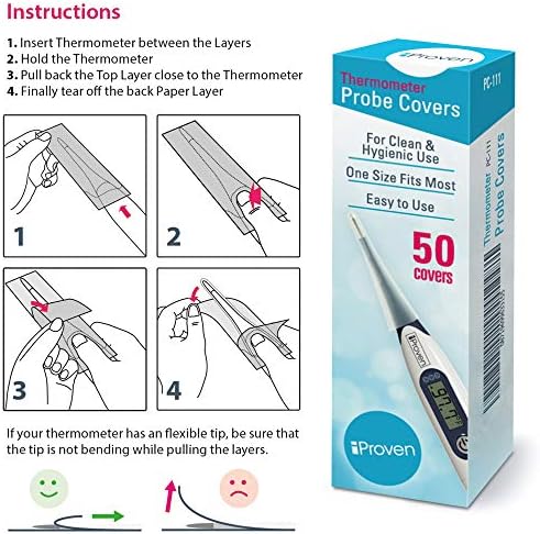 iProven Disposable Probe Covers for Oral and Rectal Thermometer