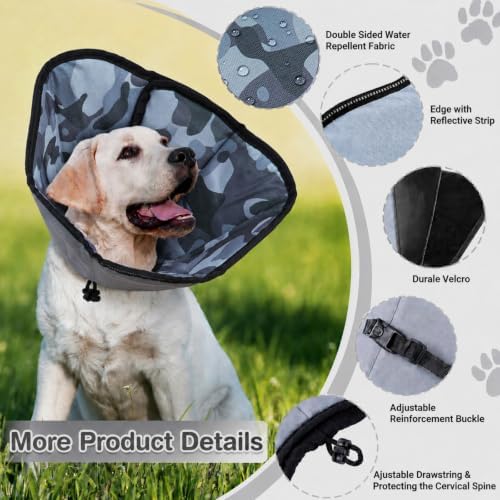 Soft Dog Cone Collar for Large Dogs After Surgery Adjustable