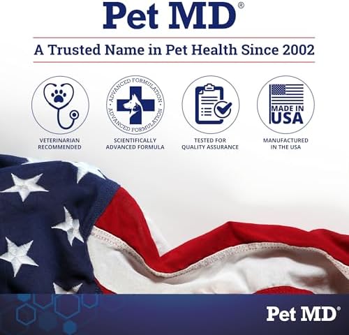 Pet MD Salmon Omega Bites for Dogs - Dog Skin and Coat Supplement - 60ct
