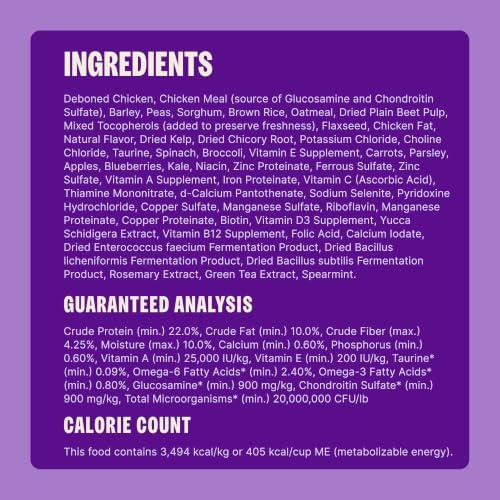 Wellness Complete Health Age Advantage Senior Dry Dog Food, Wholesome Grain Kibble, Natural, Chicken and Barley Recipe, 5 lb Bag
